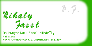 mihaly fassl business card